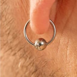 G23 Solid Titanium Circular Bead Ring Closer Ring Nose Lip Ring Labret Ear Tragus Helix Cartilage Daith Earrings Piercing