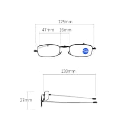 1PC Lightweight Mini Reading Glasses for Women & Men Compact Folding Reading Eyeglasses Portable Readers with Keychain Case