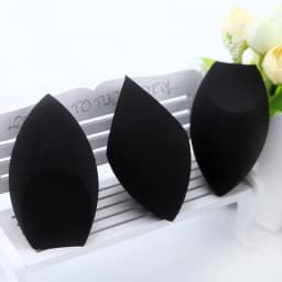 10pcs Black Makeup Applicator Super Soft Sponge Powder Blender Smooth Foundation Contour Blending Puff