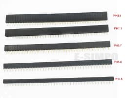 10PCS 2.54mm 1X40P Female Header Single Row Straight 0.1" Pitch 40 Pin 3.5mm 5mm 5.7mm 6.8H 7.1mm 8.5mm Plastic height optional