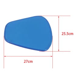 Motorcycle Accessories Gel Seat Cushion Flexible 27*25.5*1CM Soft Comfortable Shock Absorption Blue Slim Body Shape Adhesive