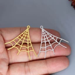 5pcs/lot Punk Spider Web Charm Pendants Making DIY Stainless Steel Handmade Finding Jewelry