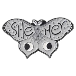 My Pronouns Enamel Pins Cats Butterfly He Him She Her They Them Brooches Lapel Metal Badges Fashion Jewelry Gifts Drop Shipping