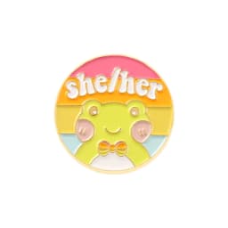 My Pronouns Enamel Pins Cats Butterfly He Him She Her They Them Brooches Lapel Metal Badges Fashion Jewelry Gifts Drop Shipping