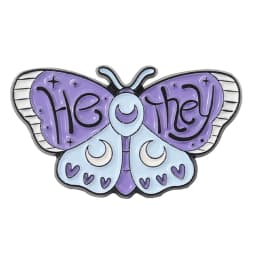 My Pronouns Enamel Pins Cats Butterfly He Him She Her They Them Brooches Lapel Metal Badges Fashion Jewelry Gifts Drop Shipping