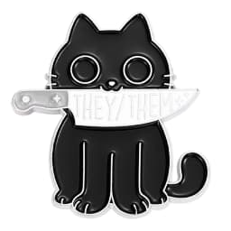 My Pronouns Enamel Pins Cats Butterfly He Him She Her They Them Brooches Lapel Metal Badges Fashion Jewelry Gifts Drop Shipping