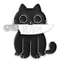 My Pronouns Enamel Pins Cats Butterfly He Him She Her They Them Brooches Lapel Metal Badges Fashion Jewelry Gifts Drop Shipping