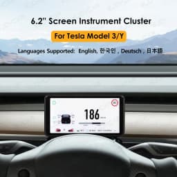 Vjoycar 6.2'' Inch Dashboard Cluster Instrument Model 3 Y HUD Screen HD LCD Speedometer For Tesla Modification Car Accessories