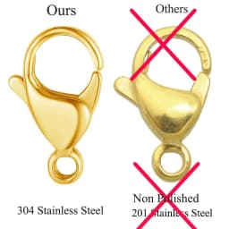 20pcs 304 Stainless Steel Lobster Clasp Wholesale Silver Gold 9-15mm Clip Claw Clasps DIY Jewelry Finding Supplies