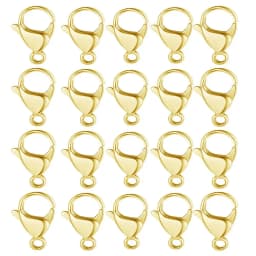 20pcs 304 Stainless Steel Lobster Clasp Wholesale Silver Gold 9-15mm Clip Claw Clasps DIY Jewelry Finding Supplies