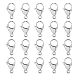 20pcs 304 Stainless Steel Lobster Clasp Wholesale Silver Gold 9-15mm Clip Claw Clasps DIY Jewelry Finding Supplies