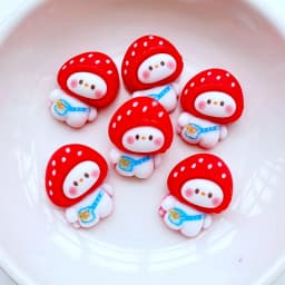 10Pcs New Cute Mini Cartoon Rabbit, Bear Flat Back Resin Cabochons Scrapbooking DIY Jewelry Craft Decoration Accessorie