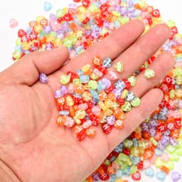 100pcs/lot Heart Acrylic Letter Beads Colorful Alphabet Loose Spacer Beads For Jewelry Making DIY Handmade Bracelet Necklace