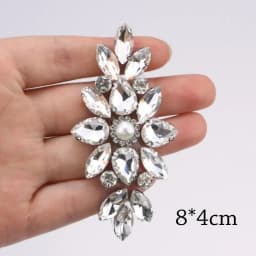 Luxury Rhinestone Decals Iron on Patches for Clothing Crystal Glass Decals Diy Clothing Accessories Rhinestone Patch