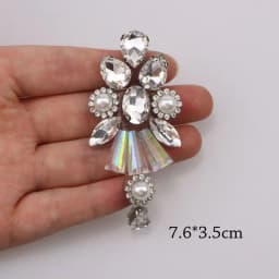 Luxury Rhinestone Decals Iron on Patches for Clothing Crystal Glass Decals Diy Clothing Accessories Rhinestone Patch