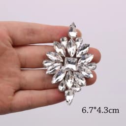 Luxury Rhinestone Decals Iron on Patches for Clothing Crystal Glass Decals Diy Clothing Accessories Rhinestone Patch