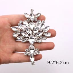 Luxury Rhinestone Decals Iron on Patches for Clothing Crystal Glass Decals Diy Clothing Accessories Rhinestone Patch