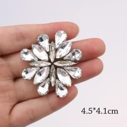 Luxury Rhinestone Decals Iron on Patches for Clothing Crystal Glass Decals Diy Clothing Accessories Rhinestone Patch