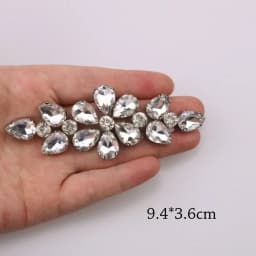 Luxury Rhinestone Decals Iron on Patches for Clothing Crystal Glass Decals Diy Clothing Accessories Rhinestone Patch