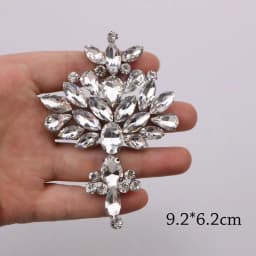 Luxury Rhinestone Decals Iron on Patches for Clothing Crystal Glass Decals Diy Clothing Accessories Rhinestone Patch