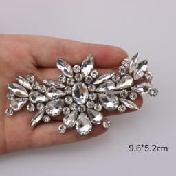 Luxury Rhinestone Decals Iron on Patches for Clothing Crystal Glass Decals Diy Clothing Accessories Rhinestone Patch