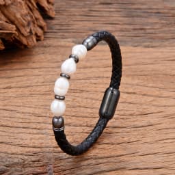 Real Natural Freshwater Pearl Bracelet, 2022 New Fashion Charm Leather Bracelet For Women, High Quality Baroque Wedding Jewelry