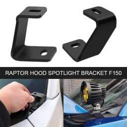 Car Support Upper Hood Ditch Front A-Pillar Hood Hinges LED Work/Square Light Mount Brackets for Ford F150 Raptor 2015-2019