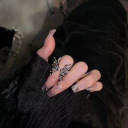 2023 Punk Vintage Metal Liquid Dissolved Butterfly Women's Adjustable Ring Fashion Exquisite Anime Insect Ring Gothic Jewelry