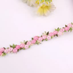 2yards of 1.5cm Beautiful Colorful Lace Knitted Fabric 3d Flowers Lace Ribbon Dress Collar Hats Headwear Sewing Trimming Decor