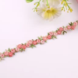 2yards of 1.5cm Beautiful Colorful Lace Knitted Fabric 3d Flowers Lace Ribbon Dress Collar Hats Headwear Sewing Trimming Decor