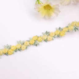 2yards of 1.5cm Beautiful Colorful Lace Knitted Fabric 3d Flowers Lace Ribbon Dress Collar Hats Headwear Sewing Trimming Decor