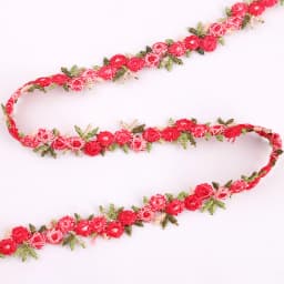 2yards of 1.5cm Beautiful Colorful Lace Knitted Fabric 3d Flowers Lace Ribbon Dress Collar Hats Headwear Sewing Trimming Decor