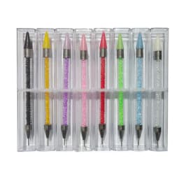 1Pc Dual Head Rhinestones Pick Tool Acrylic Metal Dotting Wax Pen Rhinestones Gem Picker Crystal Picking Nail Art Studs Dotter