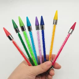 1Pc Dual Head Rhinestones Pick Tool Acrylic Metal Dotting Wax Pen Rhinestones Gem Picker Crystal Picking Nail Art Studs Dotter