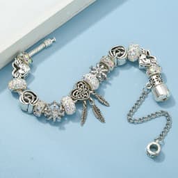 BAOPON Silver Plated Charm Bracelet For Women Men With MOM ALWAYS Beads Bracelet Bangles Jewelry Gift Wholesale Dropshipping