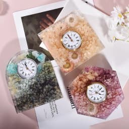 New 3D Clock Epxoy Silicone Mold Hexagonal Square Arch Clock Ornament Home Decoration Resin Silicone Mold