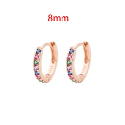 2PCS New Stainless Steel Cubic Zirconia Chain Stud Earrings For Women Non-Piercing Ear Clip Ear Cuff Earring Cartilage Jewelry