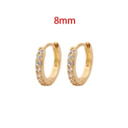 2PCS New Stainless Steel Cubic Zirconia Chain Stud Earrings For Women Non-Piercing Ear Clip Ear Cuff Earring Cartilage Jewelry