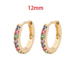 2PCS New Stainless Steel Cubic Zirconia Chain Stud Earrings For Women Non-Piercing Ear Clip Ear Cuff Earring Cartilage Jewelry