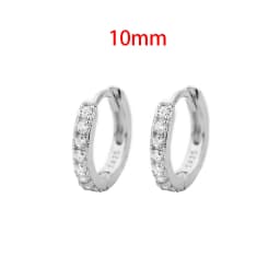 2PCS New Stainless Steel Cubic Zirconia Chain Stud Earrings For Women Non-Piercing Ear Clip Ear Cuff Earring Cartilage Jewelry