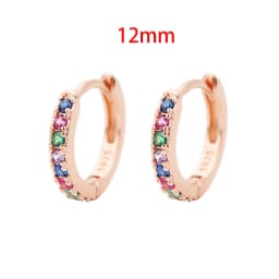 2PCS New Stainless Steel Cubic Zirconia Chain Stud Earrings For Women Non-Piercing Ear Clip Ear Cuff Earring Cartilage Jewelry
