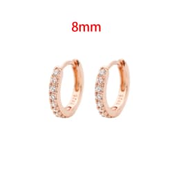 2PCS New Stainless Steel Cubic Zirconia Chain Stud Earrings For Women Non-Piercing Ear Clip Ear Cuff Earring Cartilage Jewelry