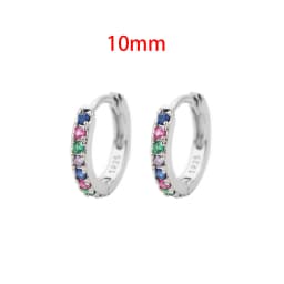 2PCS New Stainless Steel Cubic Zirconia Chain Stud Earrings For Women Non-Piercing Ear Clip Ear Cuff Earring Cartilage Jewelry