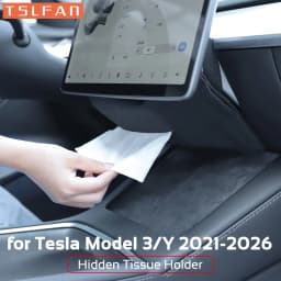 for Tesla Model 3 Y 2021-2026 Highland Juniper Hidden Tissue Holder Box Seat Back Console Flocking Storage Bag Car Accessories