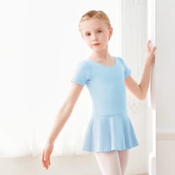 Ballet Dress Gymnastics Leotards for Girls Kids Short Sleeve Ballet Chiffon Skirted Leotards Bowknot Dancewear Ballet Bodysuits