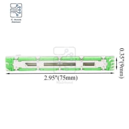 5PCS Straight Slide Liner Potentiometer Mixer Fader Variable Resistors B103 10K Ohm 75mm Dual Channel Fader for Dimming Tuning