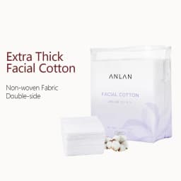 ANLAN 150pcs Extra Thick Facial Cotton Pad 75*75mm Disposable Double-side 3 Layer Soft Makeup Remover Pads