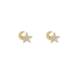 New Design Stainless Steel Cubic Zirconia Stud Earrings for Woman Claw Ear Hook Clip Korean Fashion Jewelry Unusual Girls