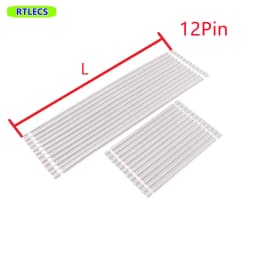 5/30/100 Pcs 5 6 12 15 20 24 Pin 2.54 mm Pitch Grey Flat Cable UL2651 AWG 26 Wire Solder 50 100 200mm 300V 105 Degree 7x0.16 TC