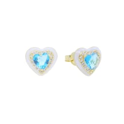 2023 New Arrived Top Quality Classic Fashion Girl Women Jewelry Geometric Shaped Colorful Simple CZ Stud Earring
